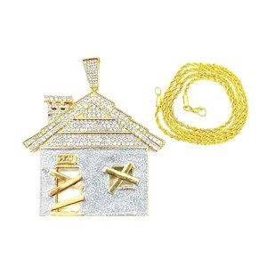 Traphouse Pendant + 24" 3mm Rope Chain Necklace